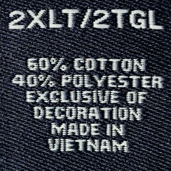 Chaps by Ralph Lauren Easy Care Twill Plaid Shirt in Blue/White Men’s 2XLT - Picture 8 of 9